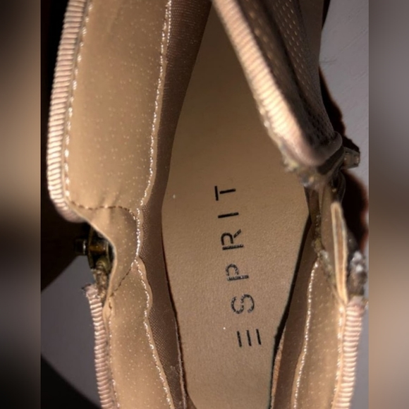 BOGO Esprit Tan Zip-Up Booties with Faux Zipper detail size 6 women's - Picture 8 of 9